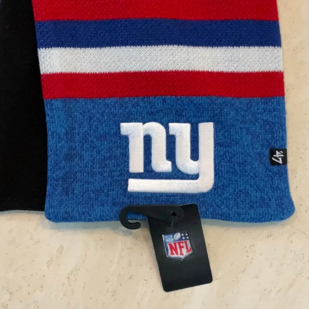 NY Giants Scarf Unisex Knit New York Logo NFL Winter NYNew